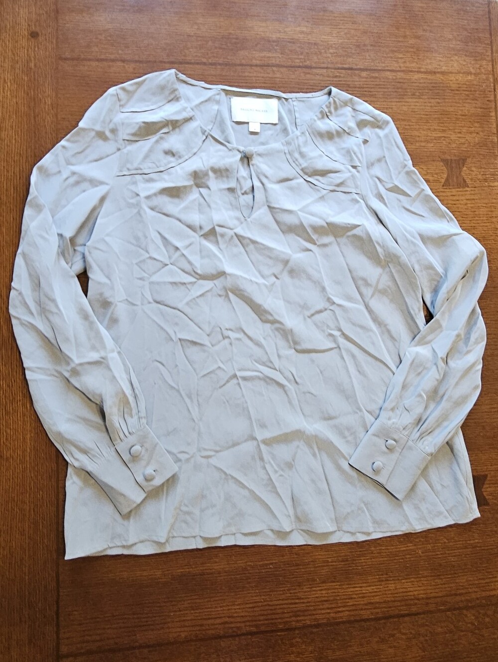 Brochu Walker Silk Long Sleeve Blouse Medium